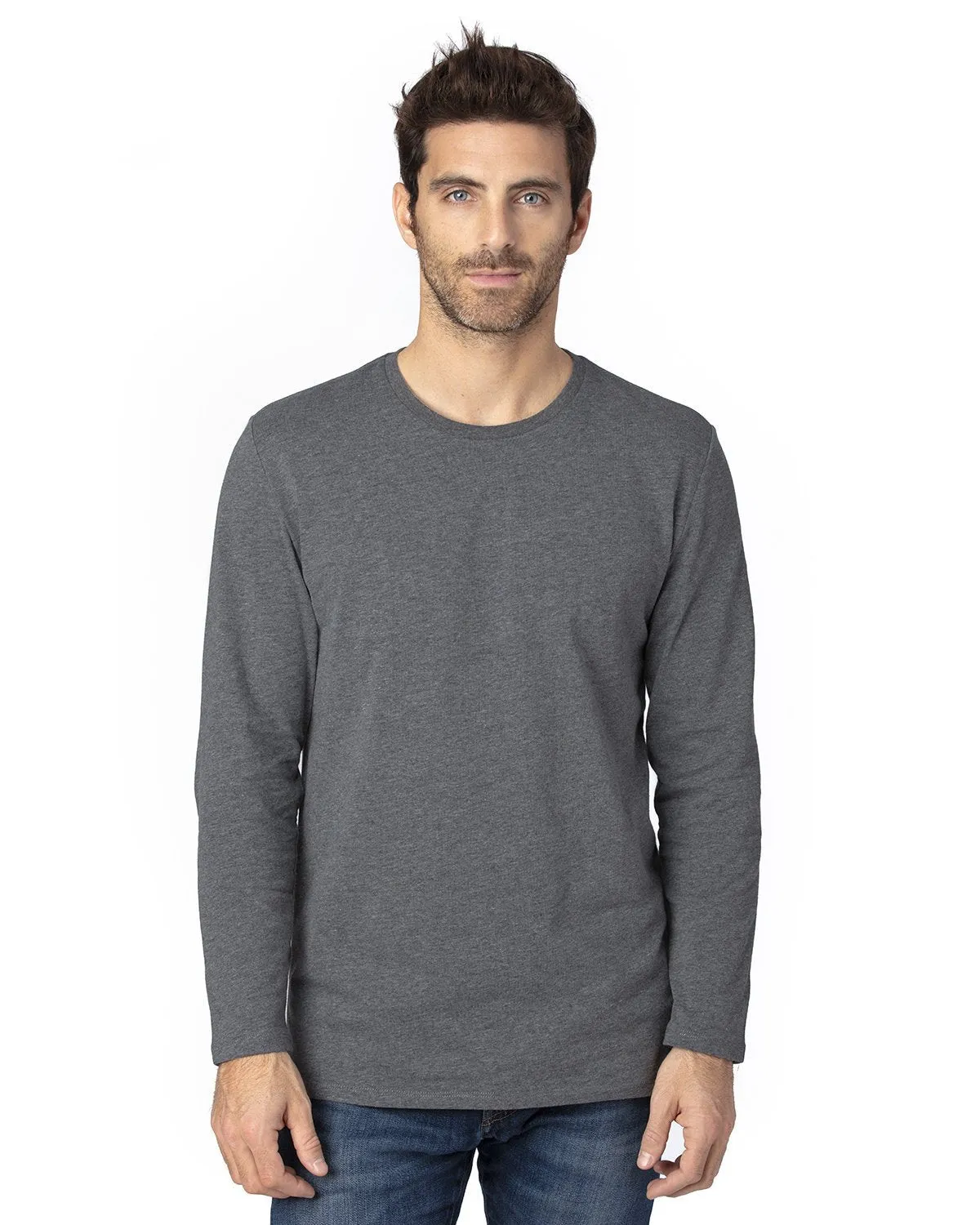100LS-Threadfast Apparel-CHARCOAL HEATHER