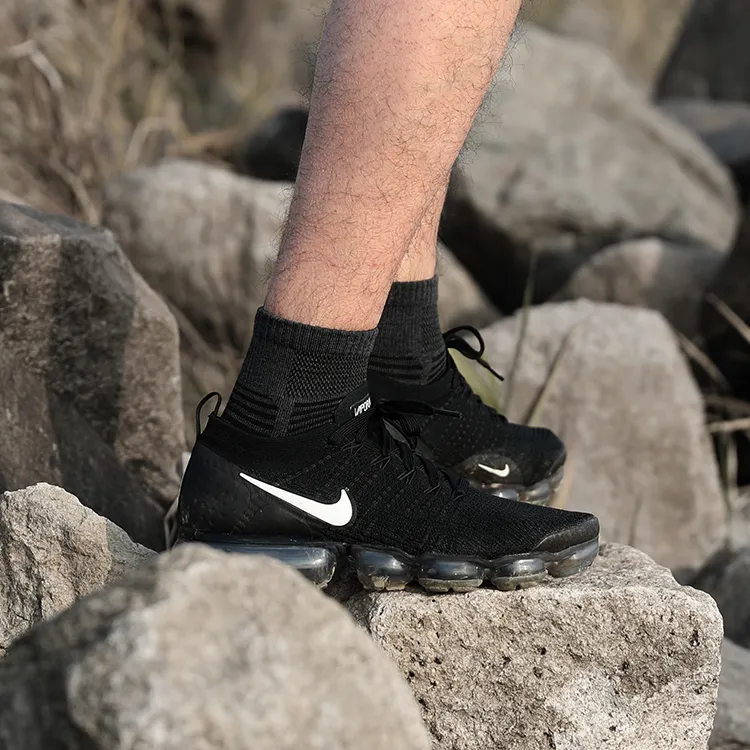 3-Pack Polyester Mesh Terry Socks for Men