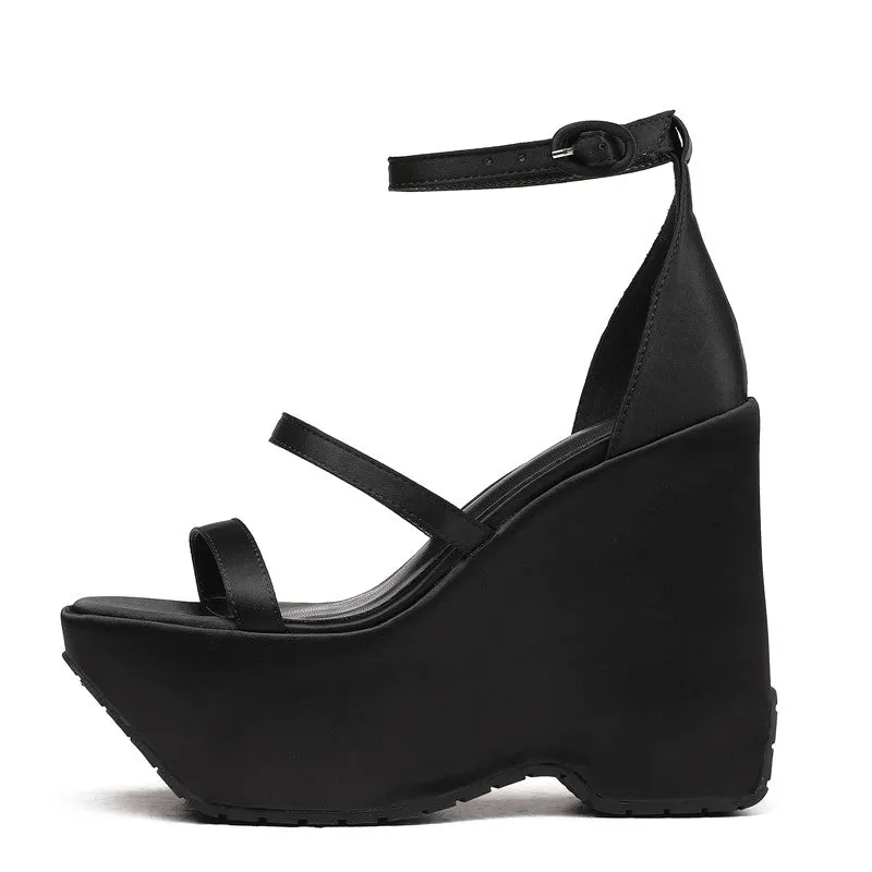Amozae--Elena Platform Wedge Strappy Sandals