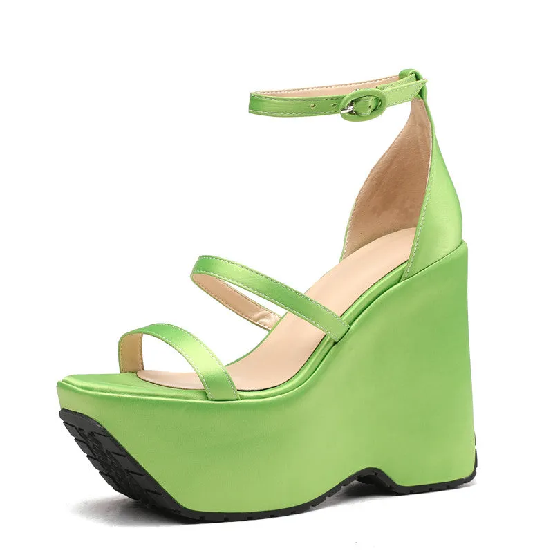 Amozae--Elena Platform Wedge Strappy Sandals