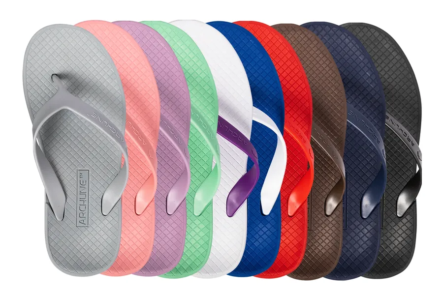 Archline Balance Flip Flops - White