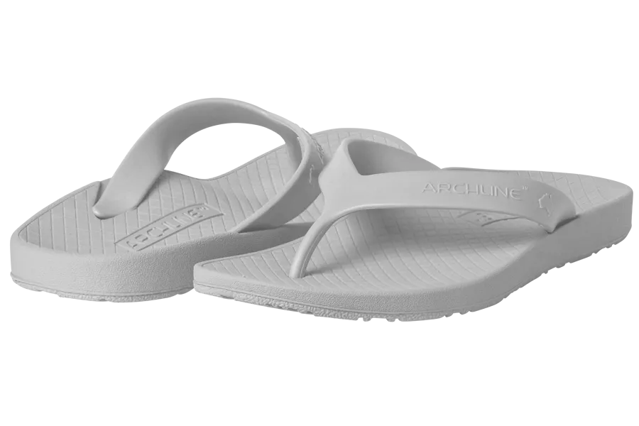Archline Balance Flip Flops - White