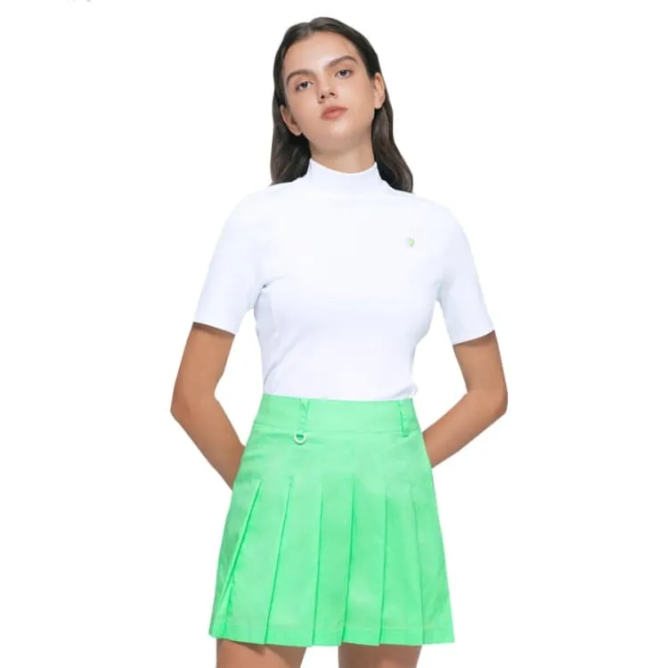 Barrel Fit Club High Neck Short Sleeve-WHITE