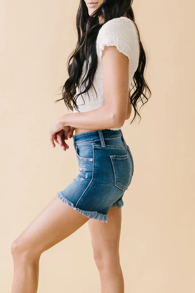 Belong With Me KanCan Button-fly Frayed Shorts