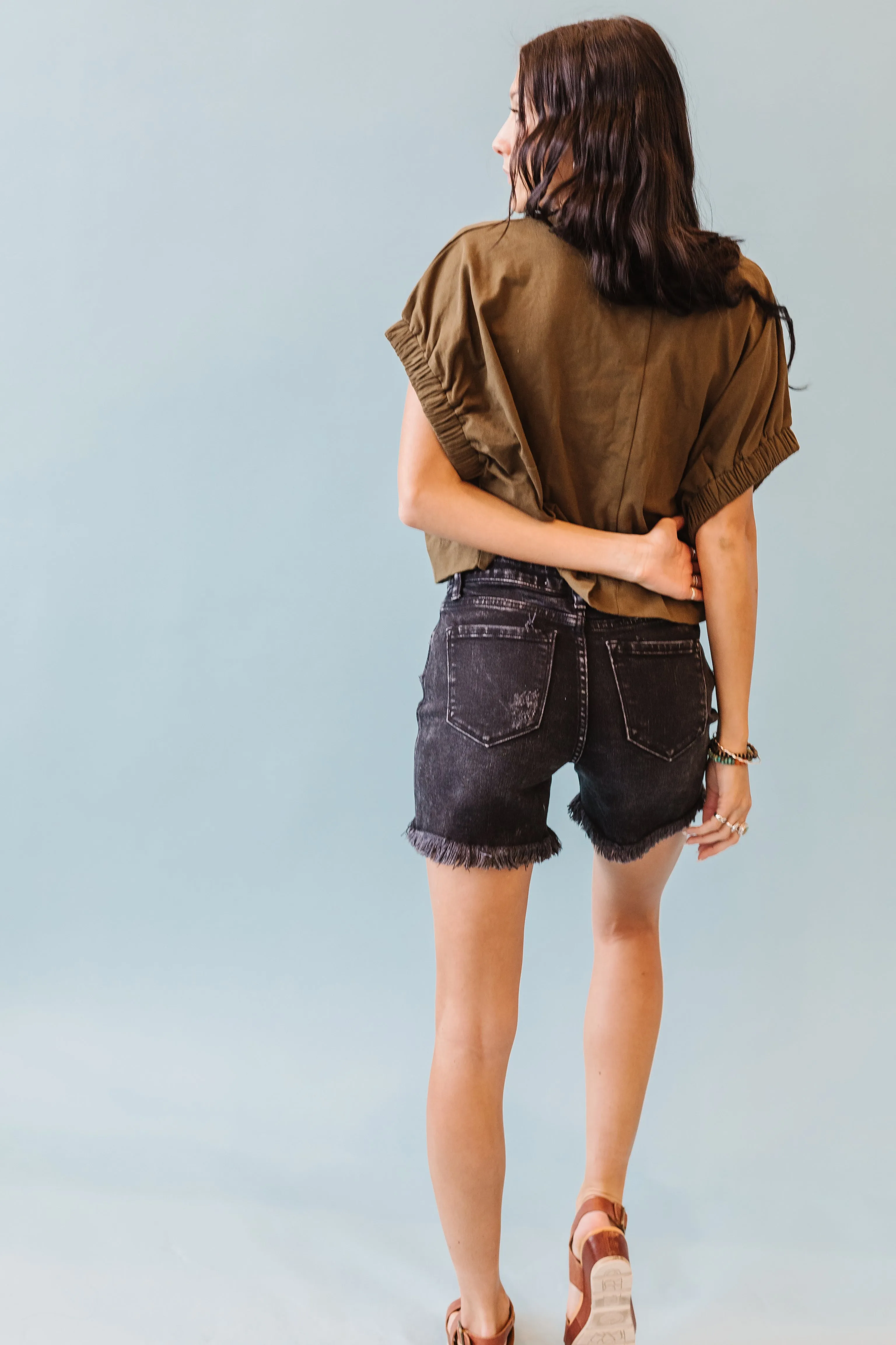 Belong With Me KanCan Button-fly Frayed Shorts