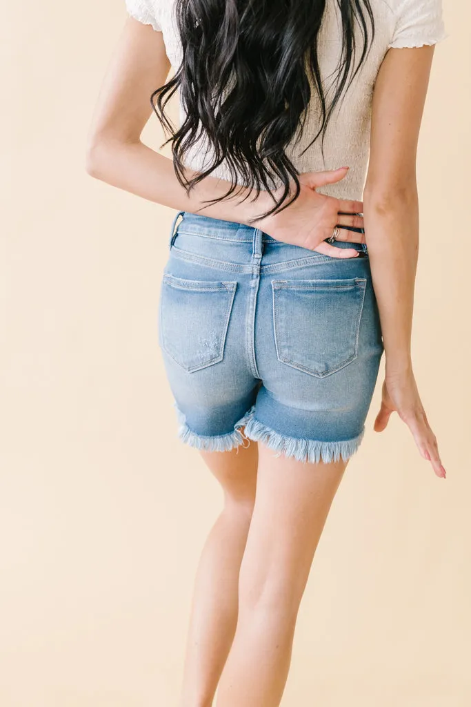 Belong With Me KanCan Button-fly Frayed Shorts
