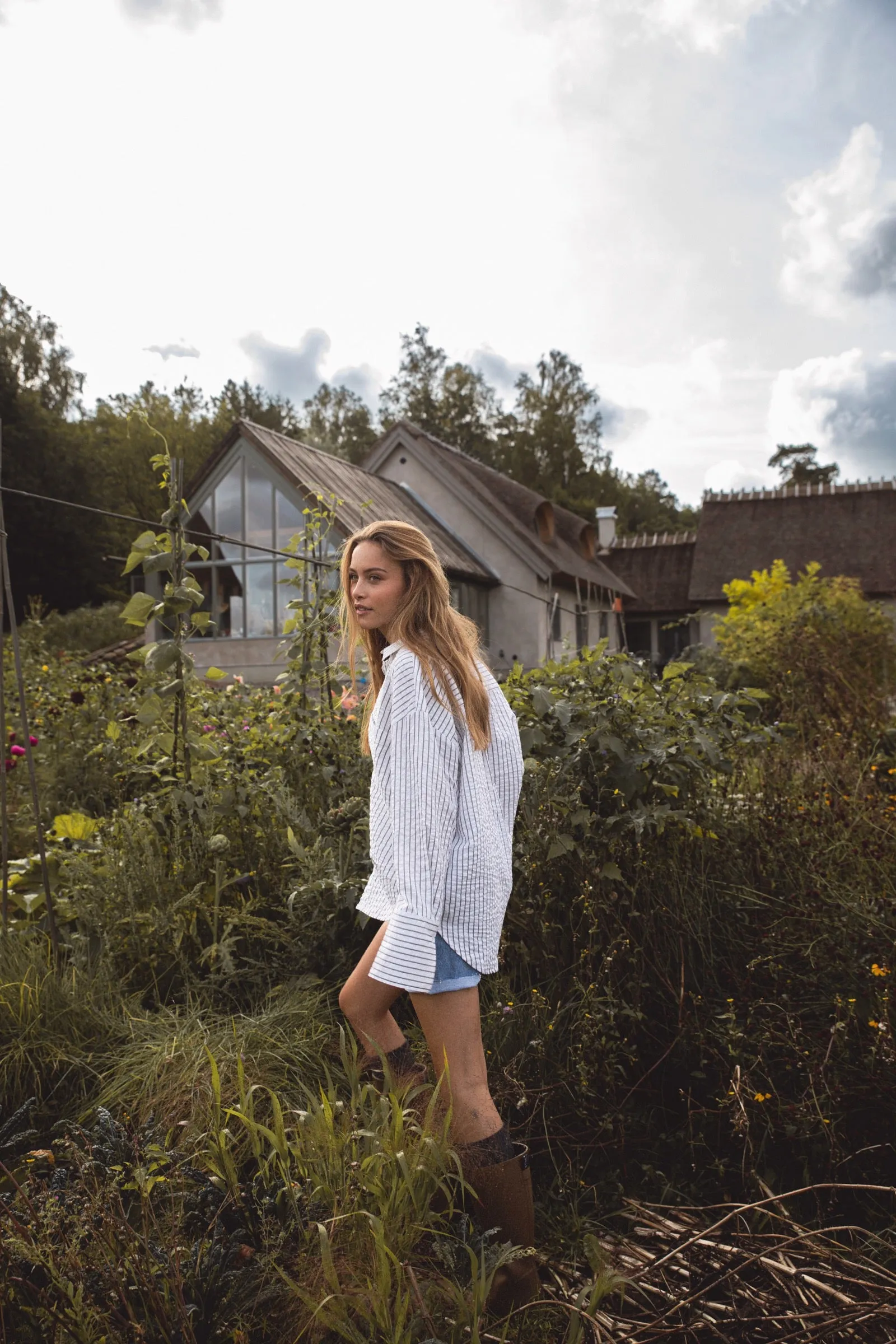 Bibi Crepe Shirt - Navy