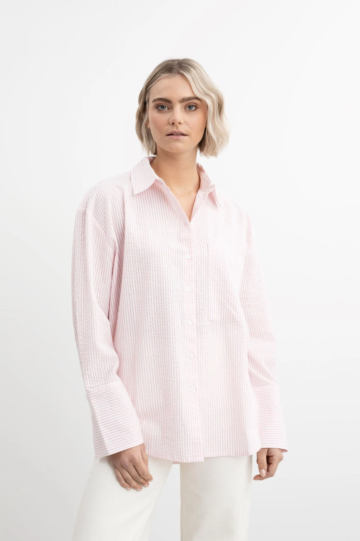 Bibi Crepe Shirt - Soft Pink