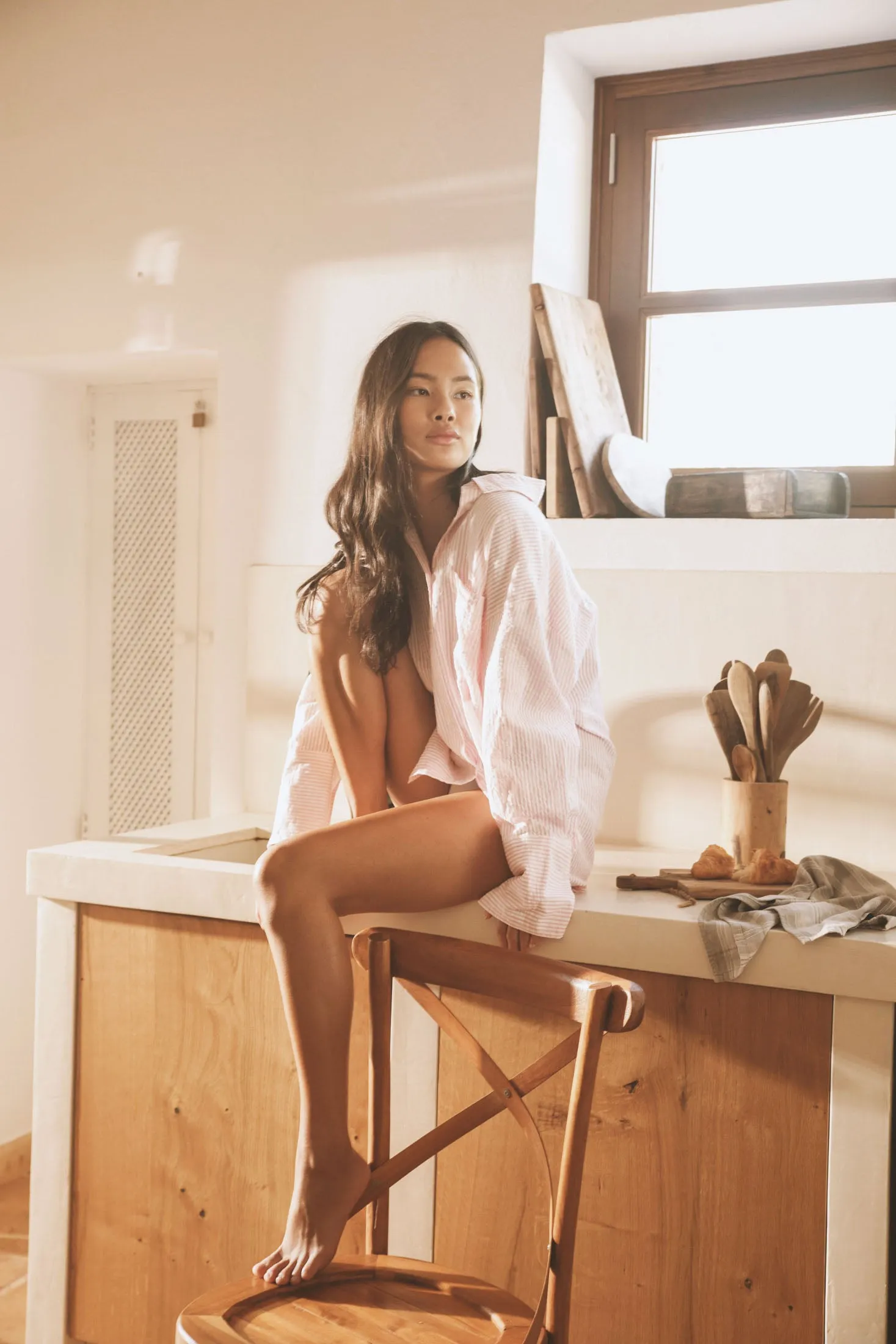 Bibi Crepe Shirt - Soft Pink