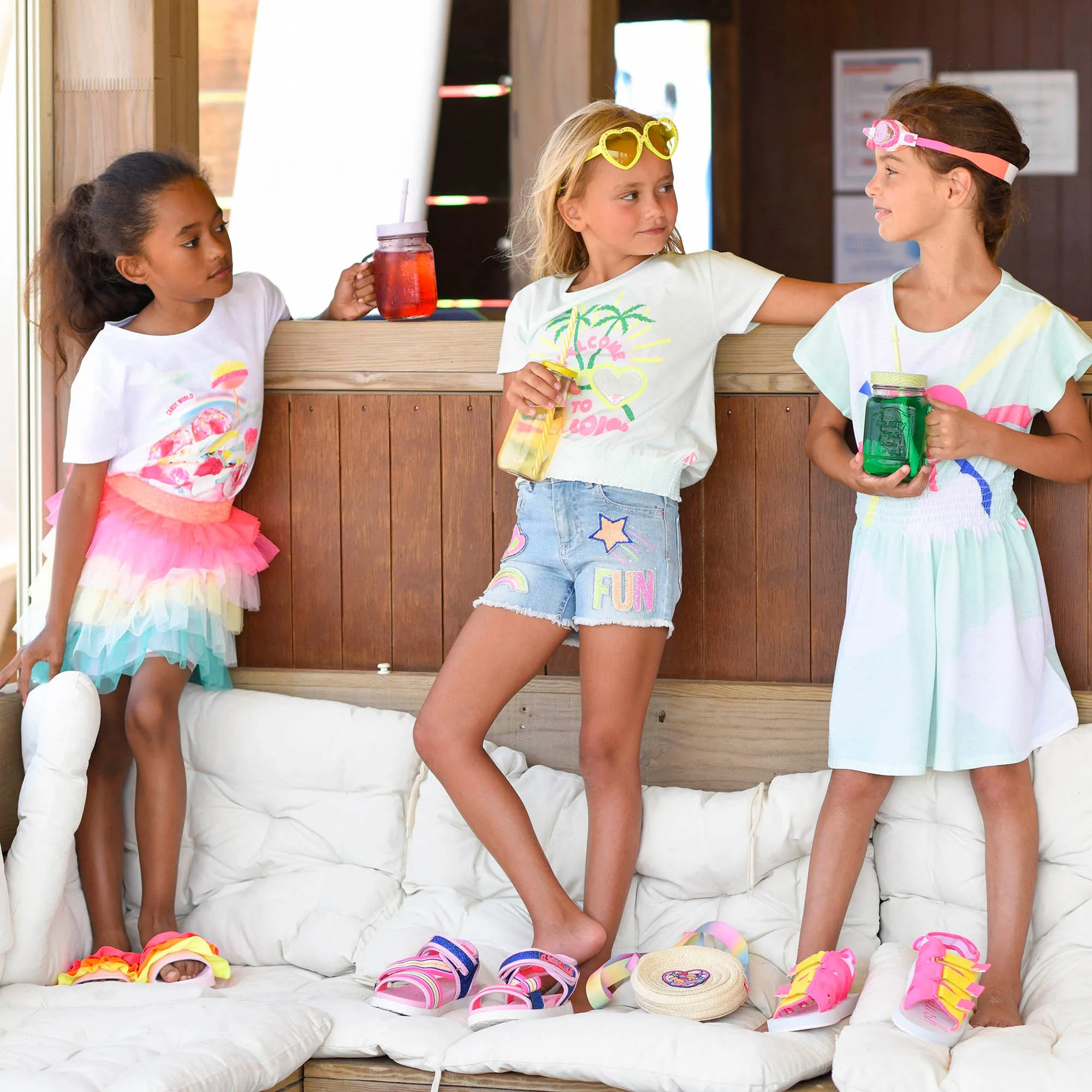 Billieblush Denim Shorts Party Double Stone Bleach