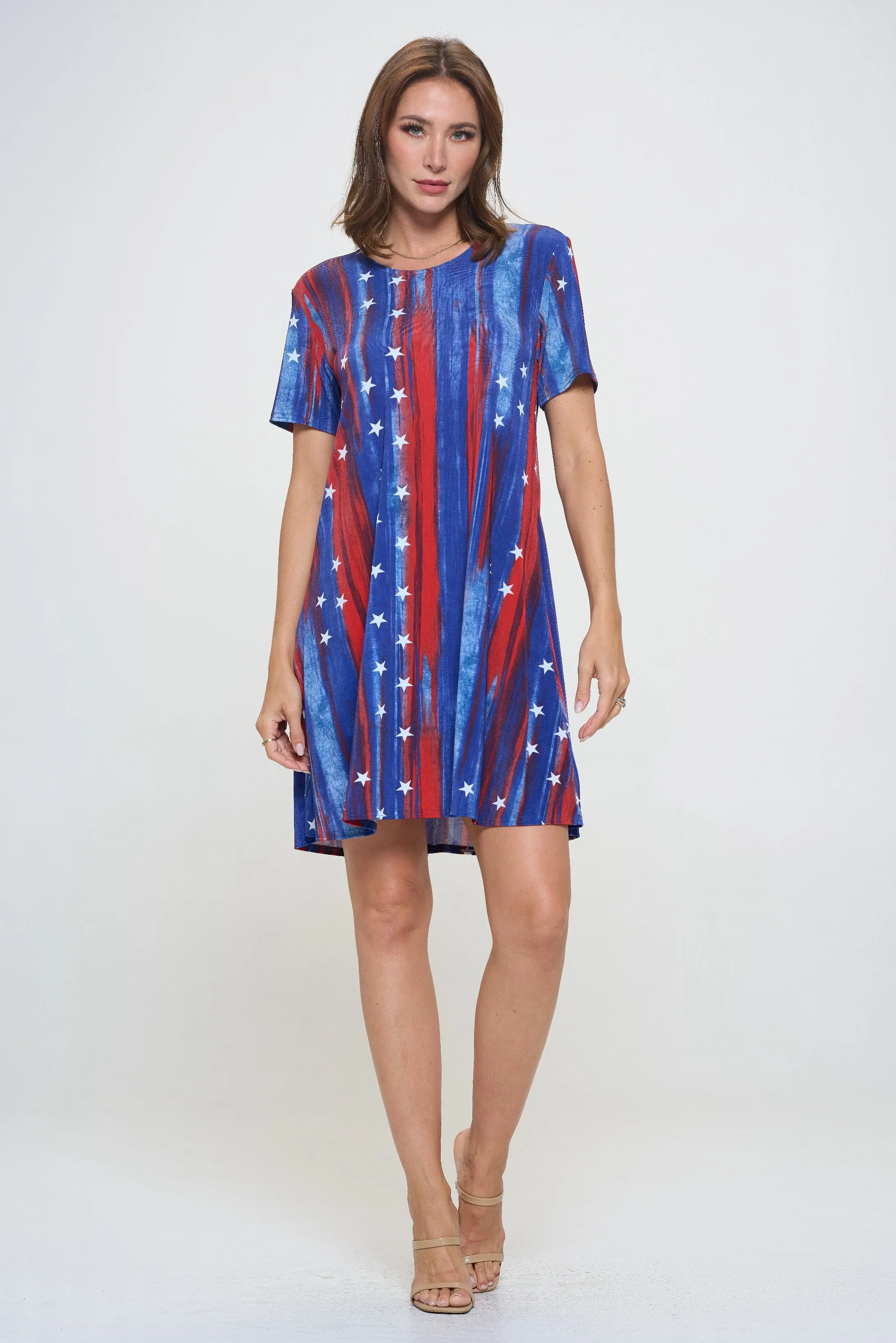 BNS Missy Dress Short Sleeve Print-7004BN-SRD1-D005