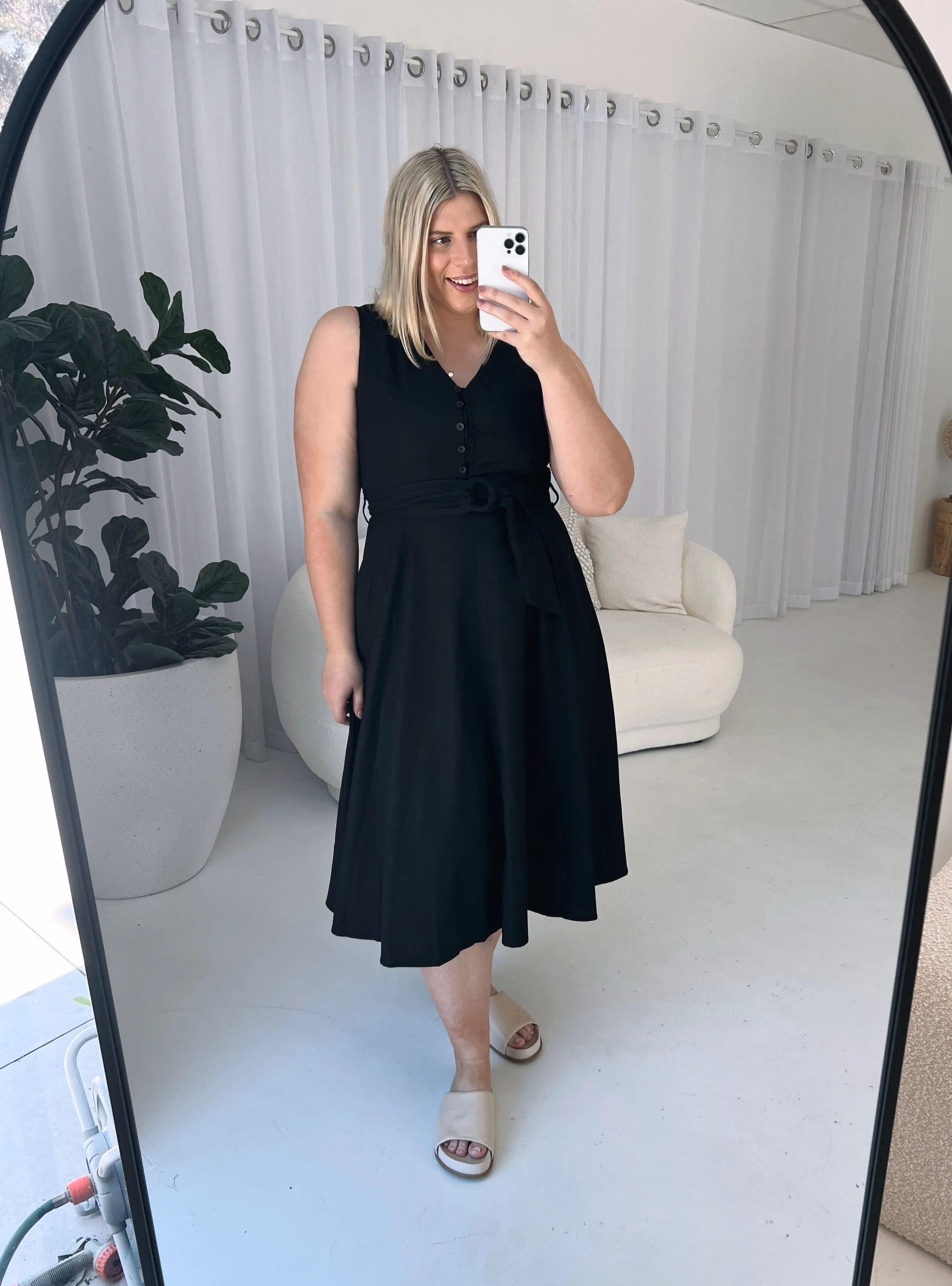 CAMILA MIDI DRESS - Black