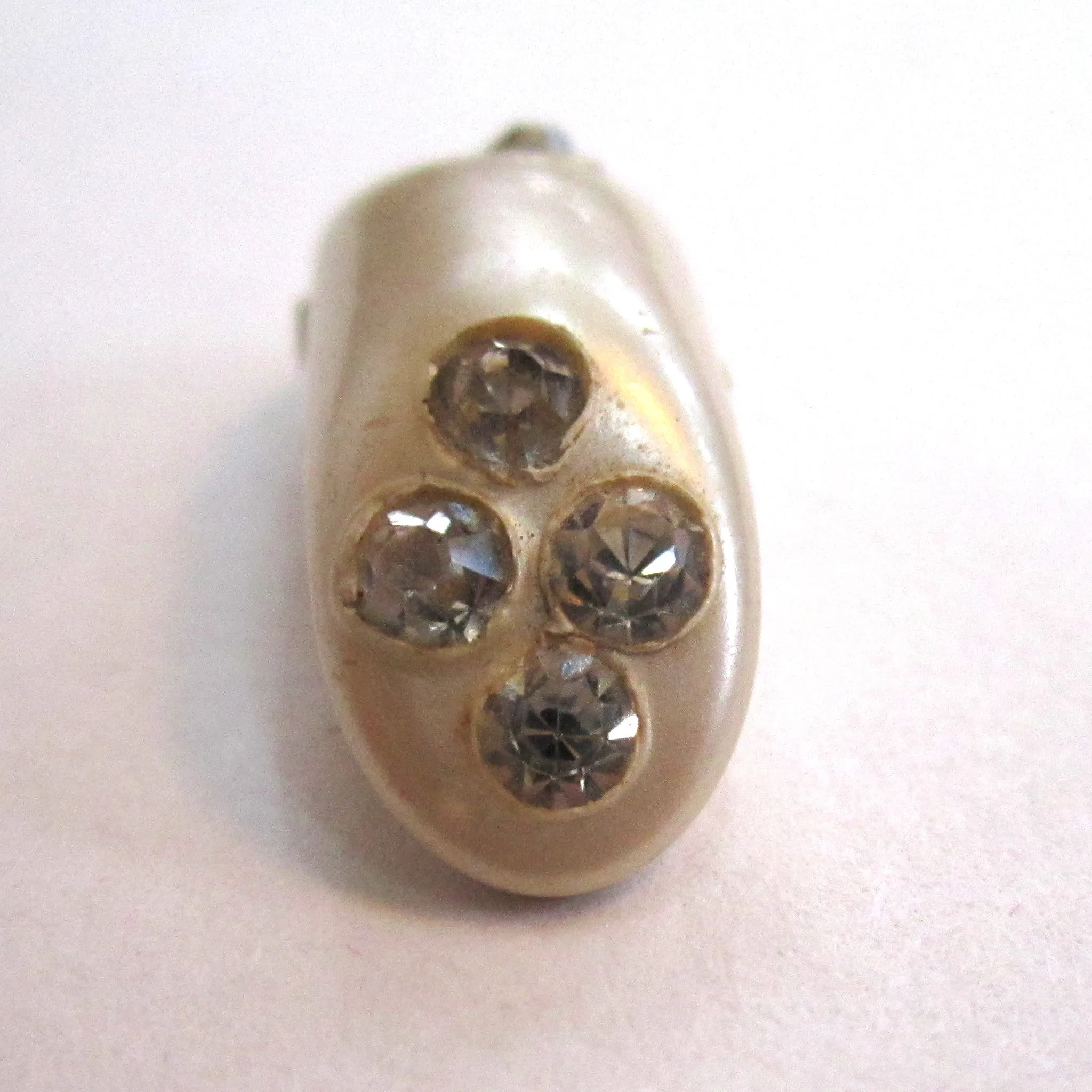 Circa 1930s Plastic Rhinestone Hat Pin