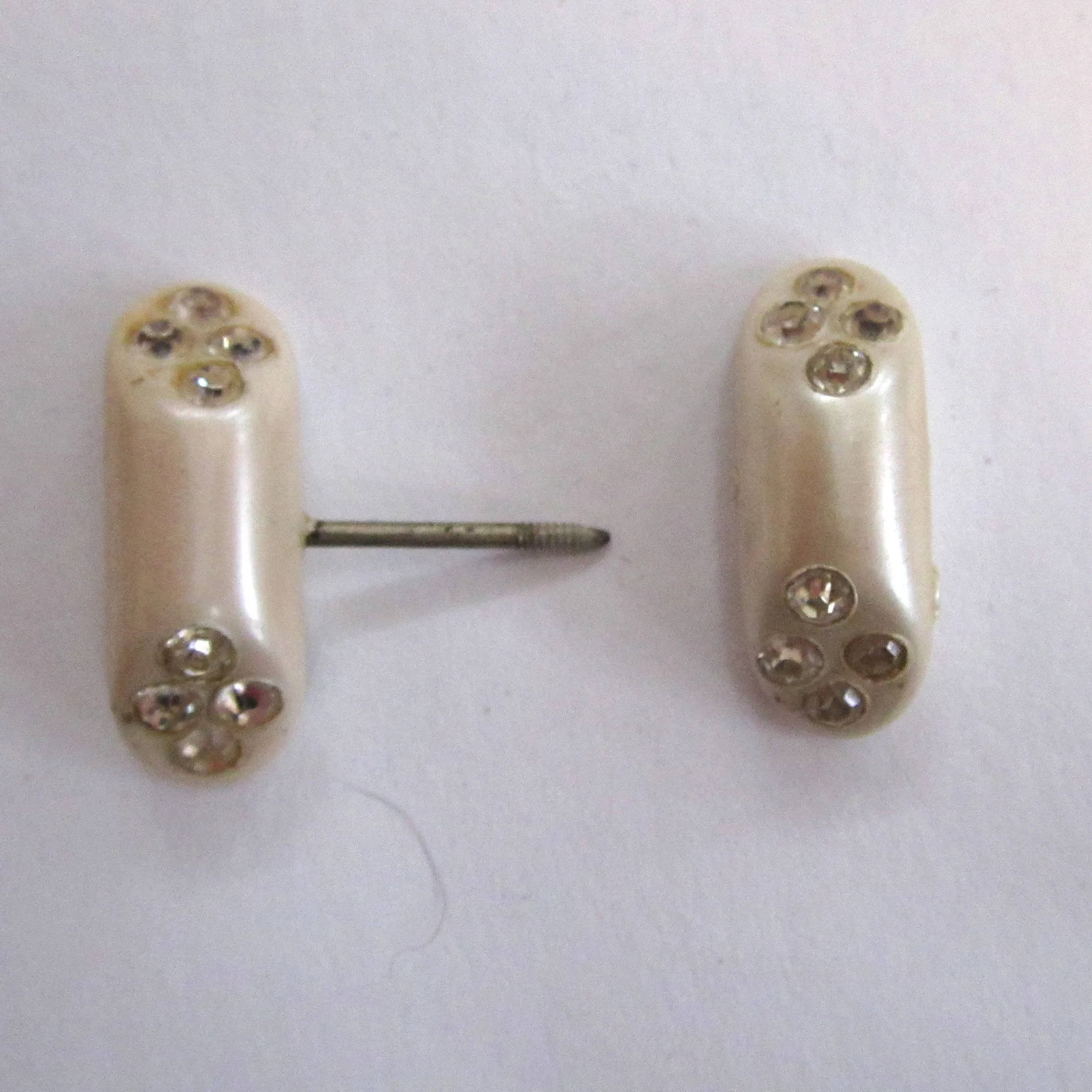 Circa 1930s Plastic Rhinestone Hat Pin