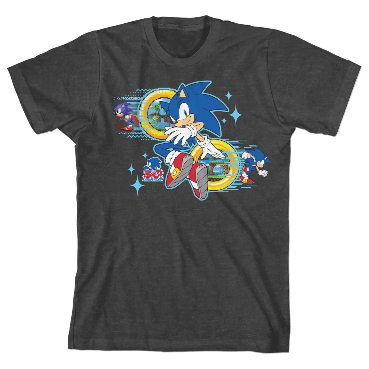 Classic Sonic the Hedgehog Graphic T-Shirt for Boys 8-20 Years Old Licensed Character