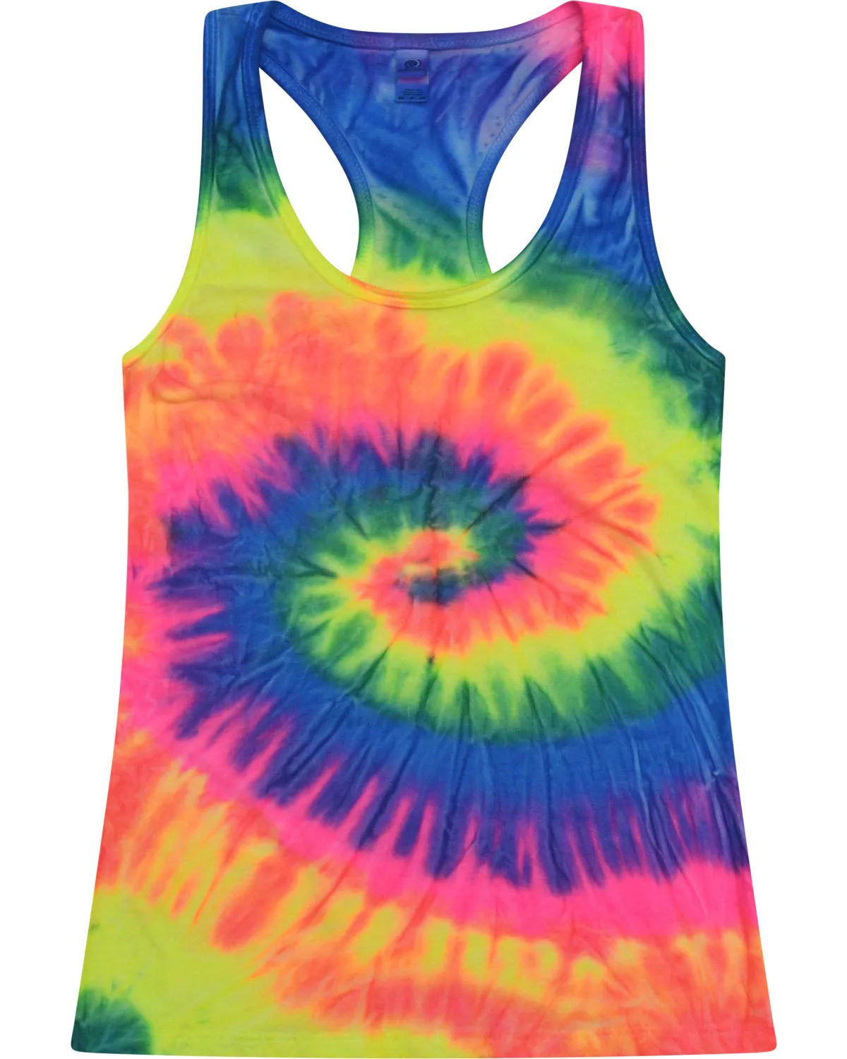 Colortone Women's Tie-Dyed Racerback Tank Top