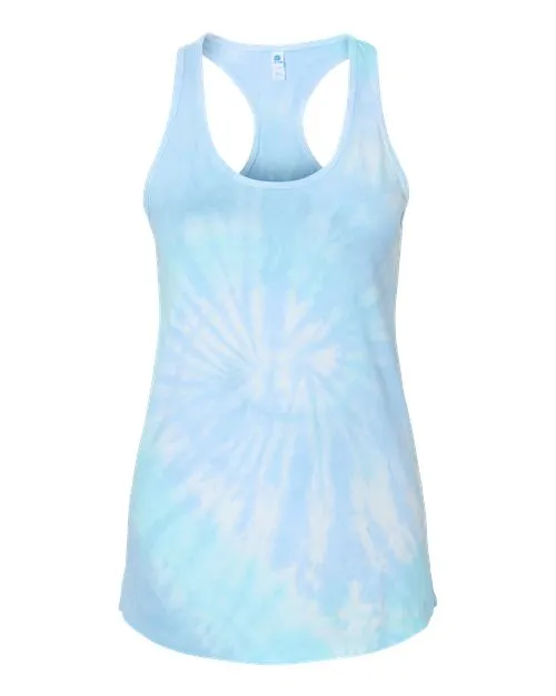 Colortone Women's Tie-Dyed Racerback Tank Top