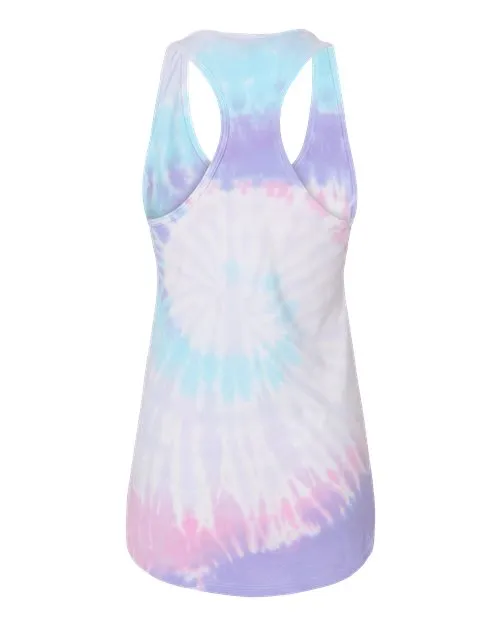 Colortone Women's Tie-Dyed Racerback Tank Top