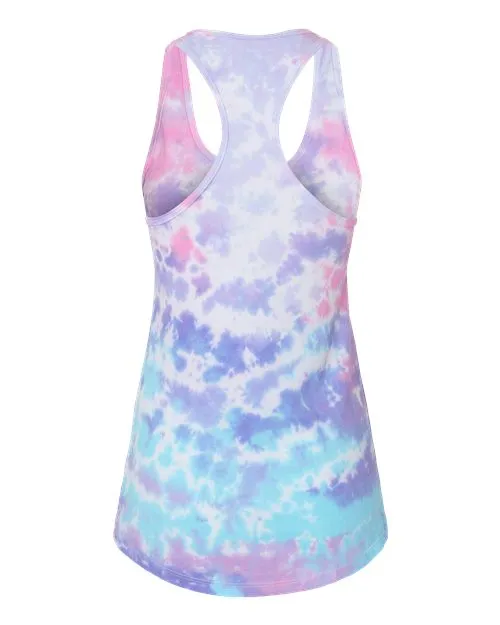 Colortone Women's Tie-Dyed Racerback Tank Top