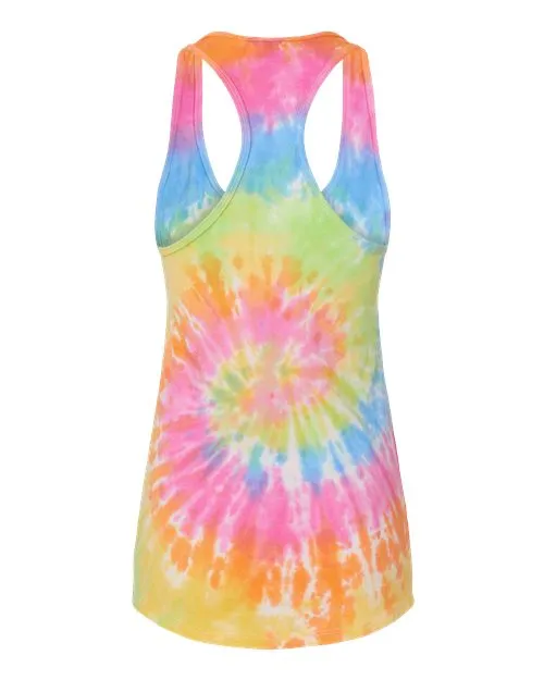 Colortone Women's Tie-Dyed Racerback Tank Top