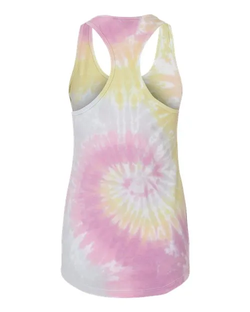 Colortone Women's Tie-Dyed Racerback Tank Top