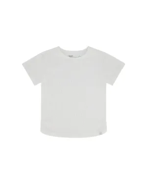 Crinkle Jersey Top Off White
