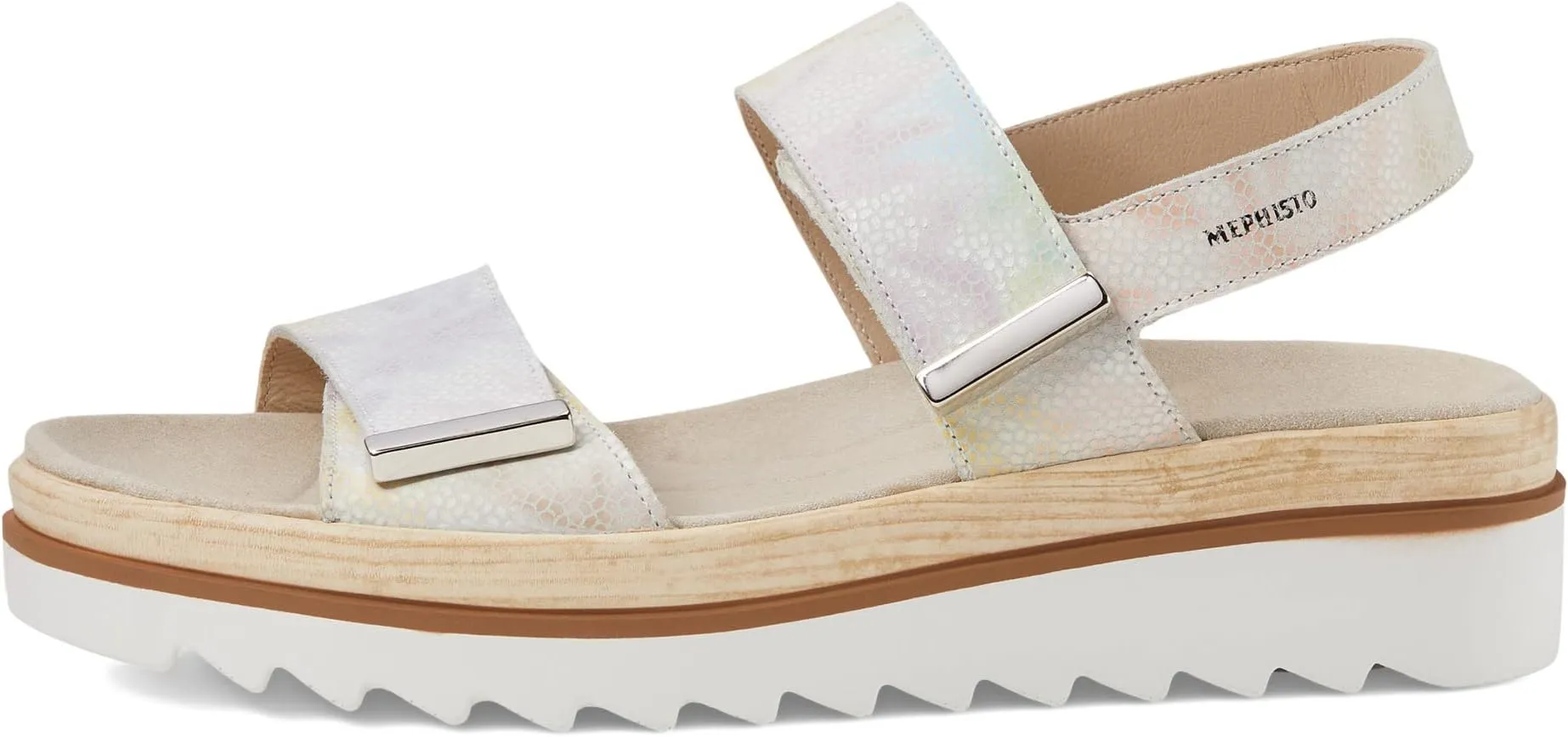 Dominica Mephisto Flat Sandals, Multicolored Kigali