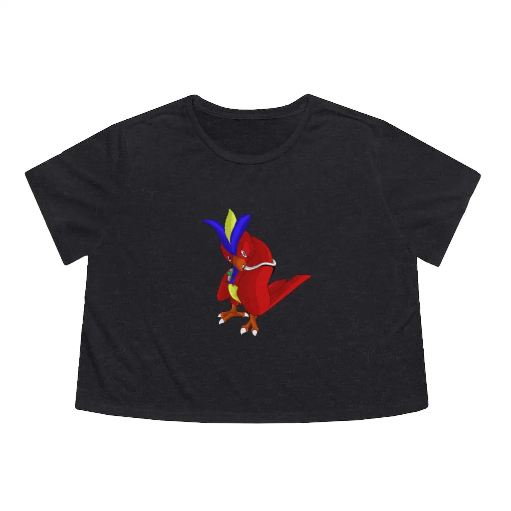 Faulkoneir Women's Flowy Cropped Tee