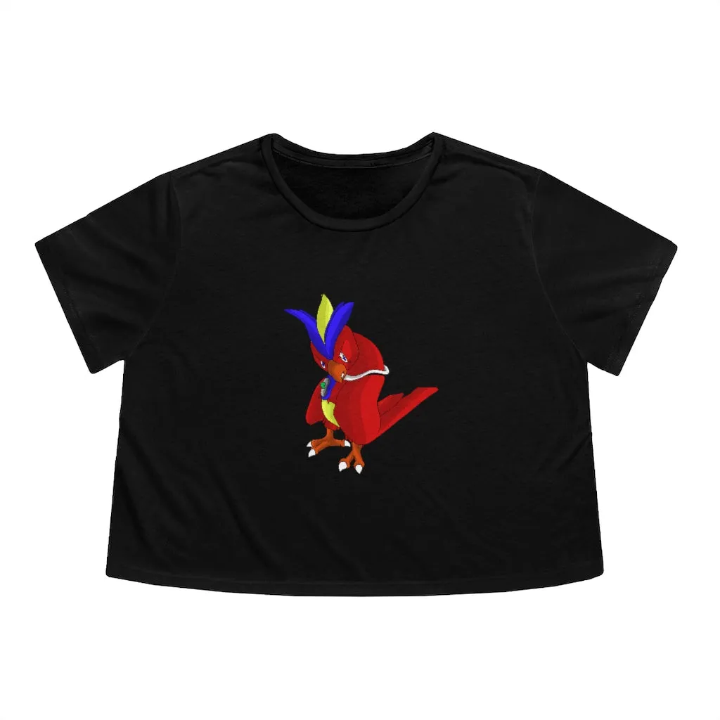 Faulkoneir Women's Flowy Cropped Tee