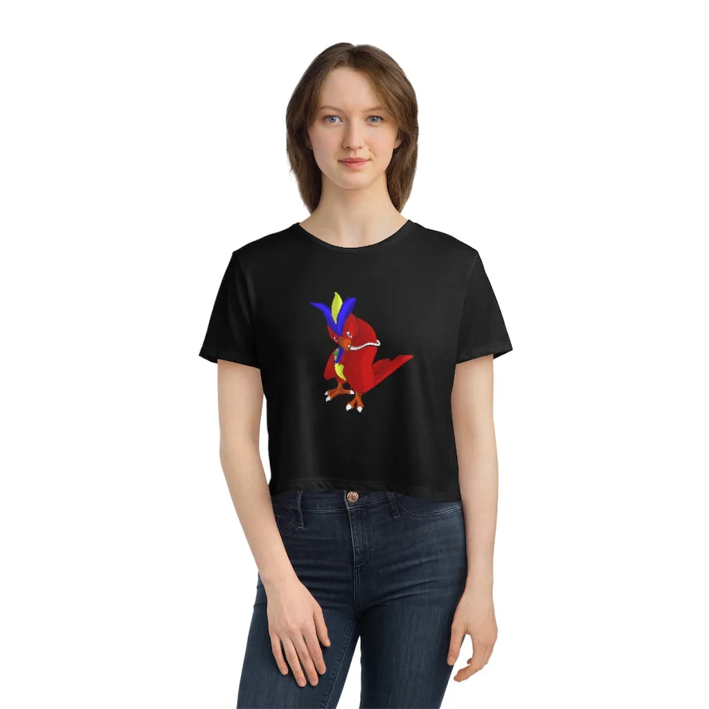 Faulkoneir Women's Flowy Cropped Tee
