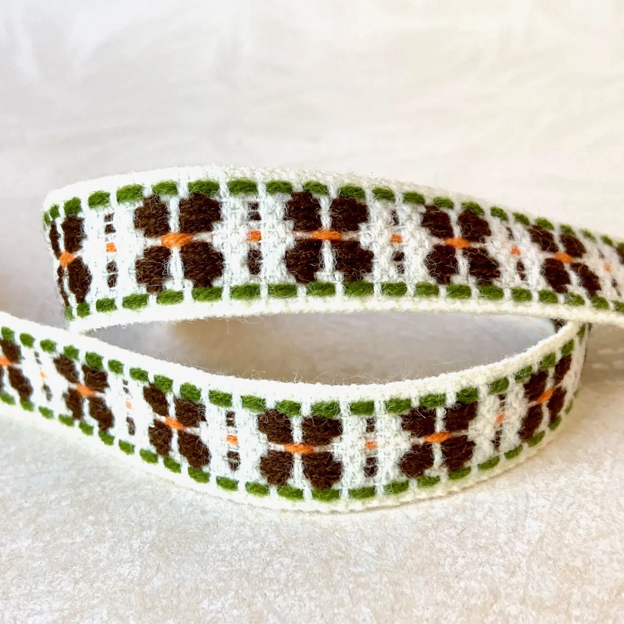 Geometric Flower Shape Woven Sweater Trim - Multiple Colorways