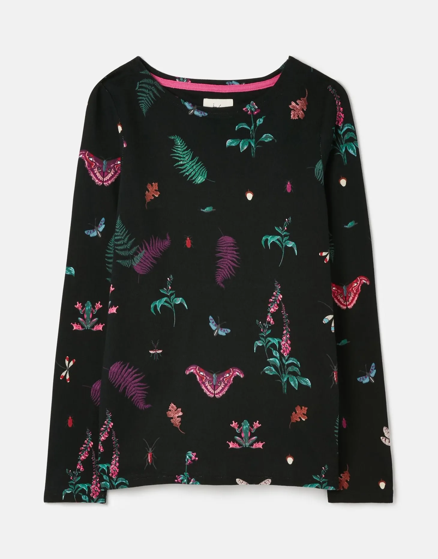 Harbour Print Long Sleeve Jersey Top - Black Midnight Beasts