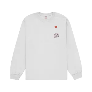 Hot Heart Balloon White Long Sleeve