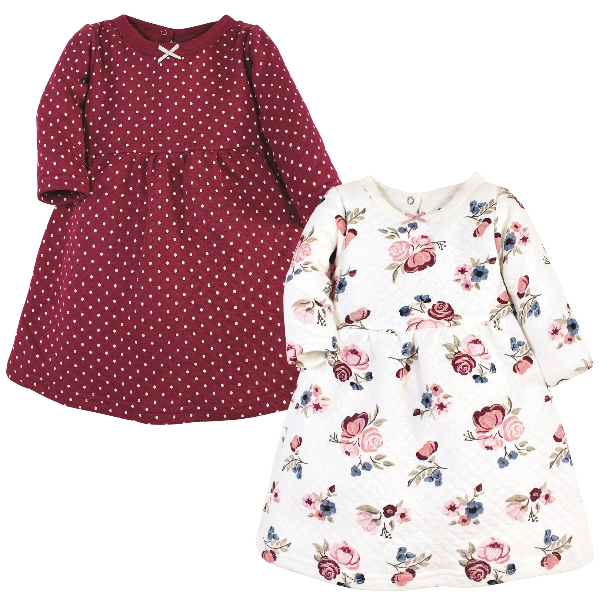 Hudson Baby Cotton Dresses, Dusty Rose Floral