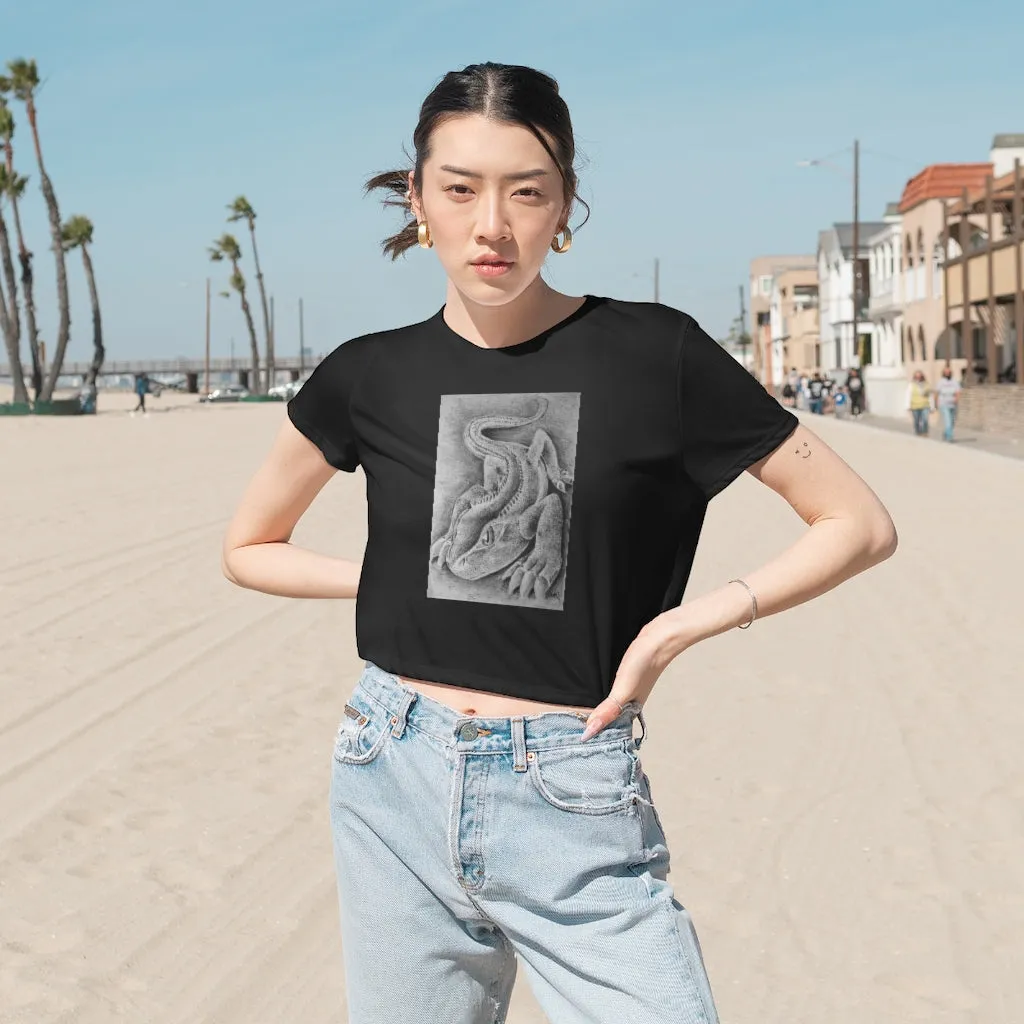 Lizzy the Lizard Women's Flowy Cropped Tee