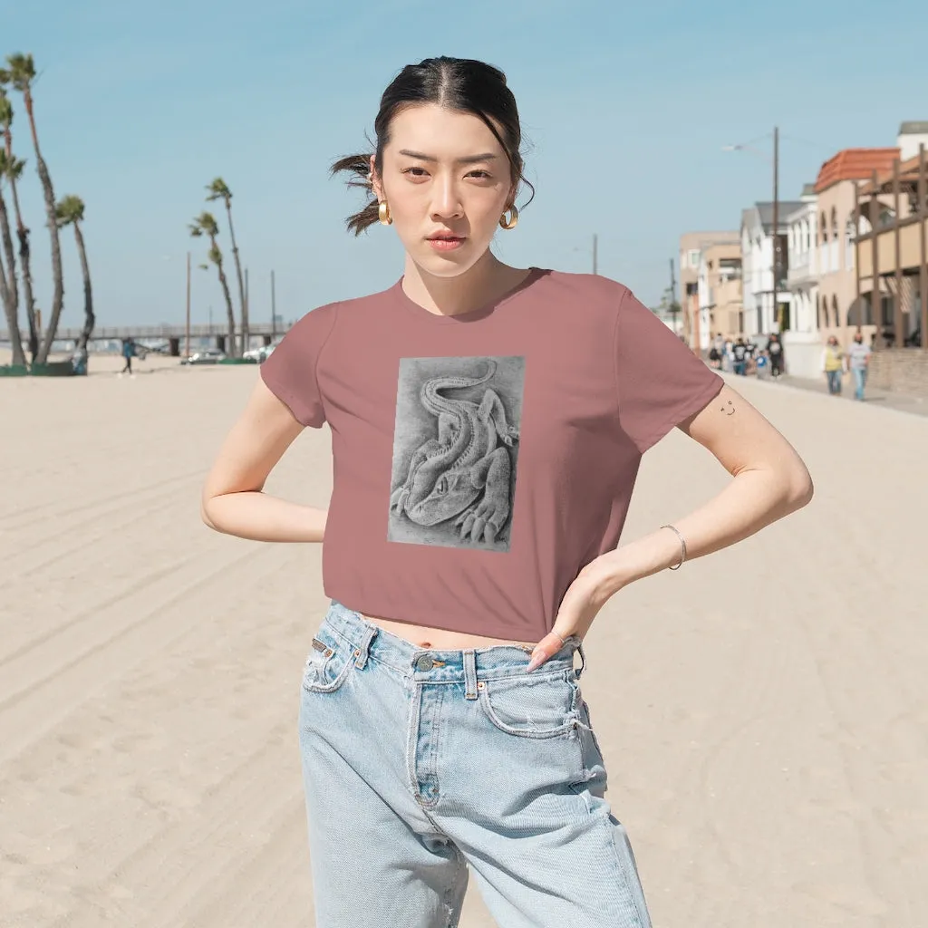 Lizzy the Lizard Women's Flowy Cropped Tee