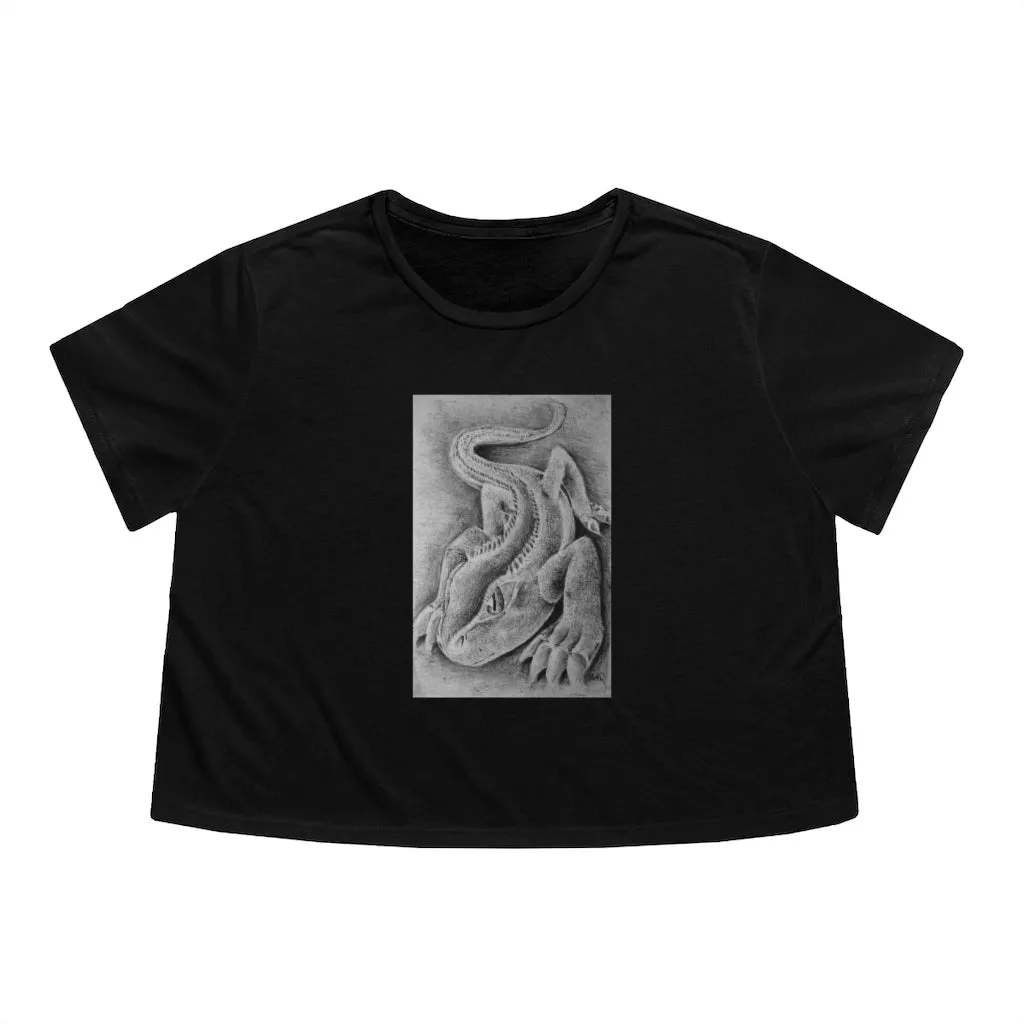 Lizzy the Lizard Women's Flowy Cropped Tee