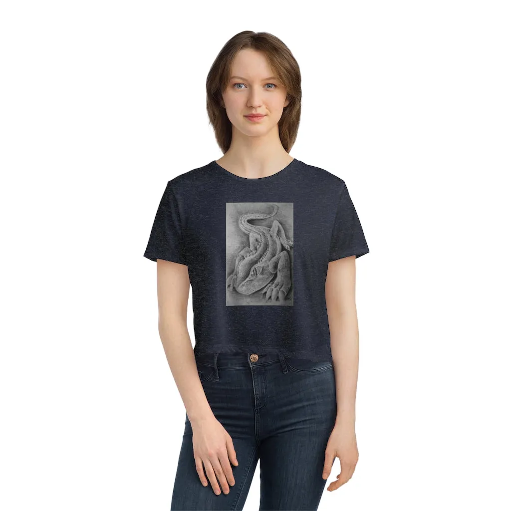 Lizzy the Lizard Women's Flowy Cropped Tee