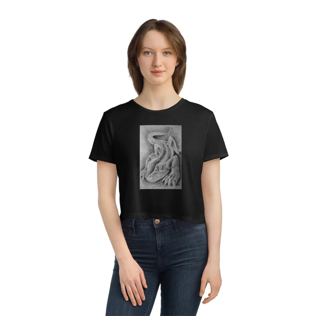 Lizzy the Lizard Women's Flowy Cropped Tee