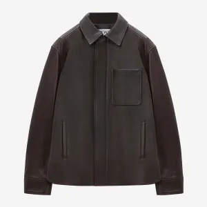 Loewe Oxblood Overshirt Deerskin Jacket