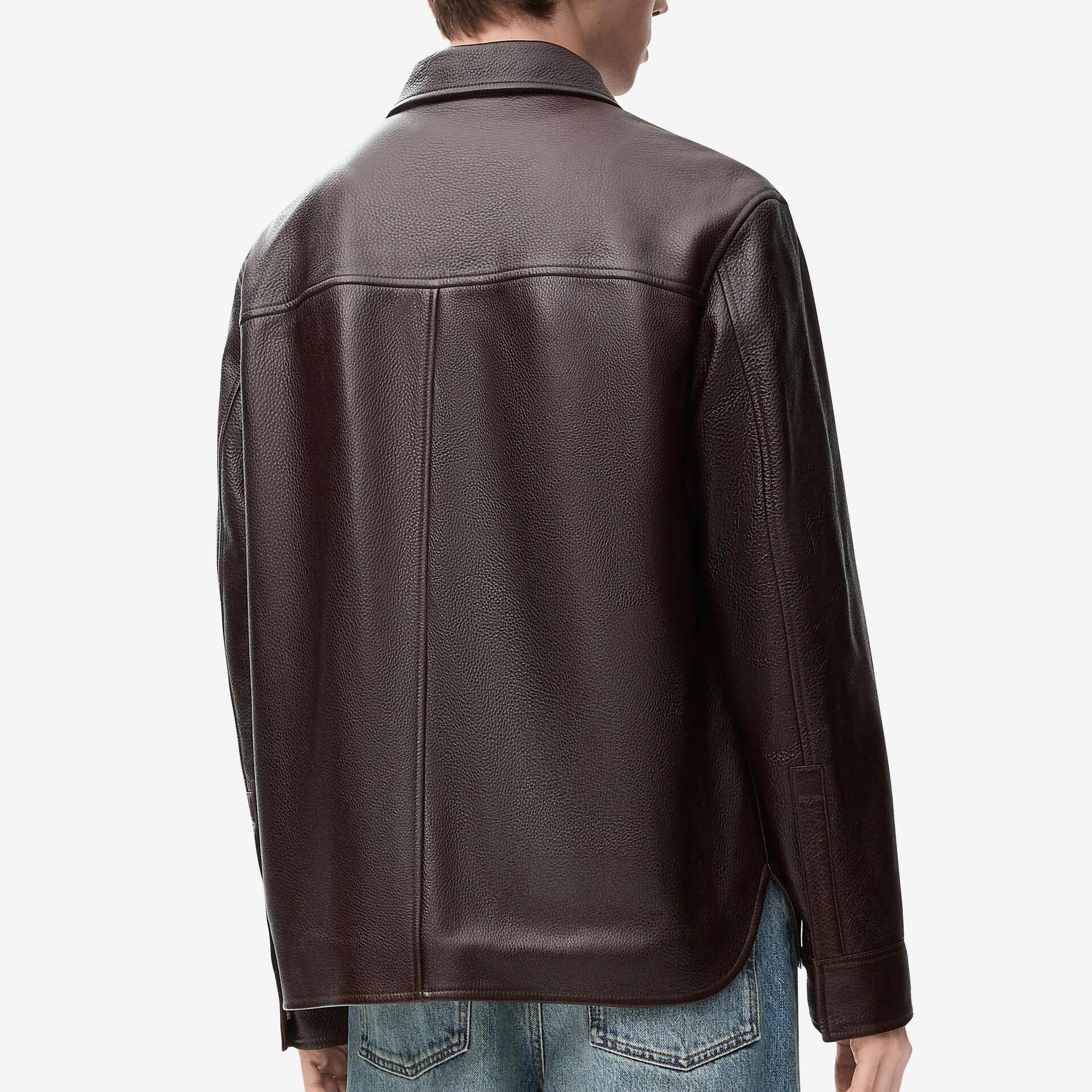 Loewe Oxblood Overshirt Deerskin Jacket