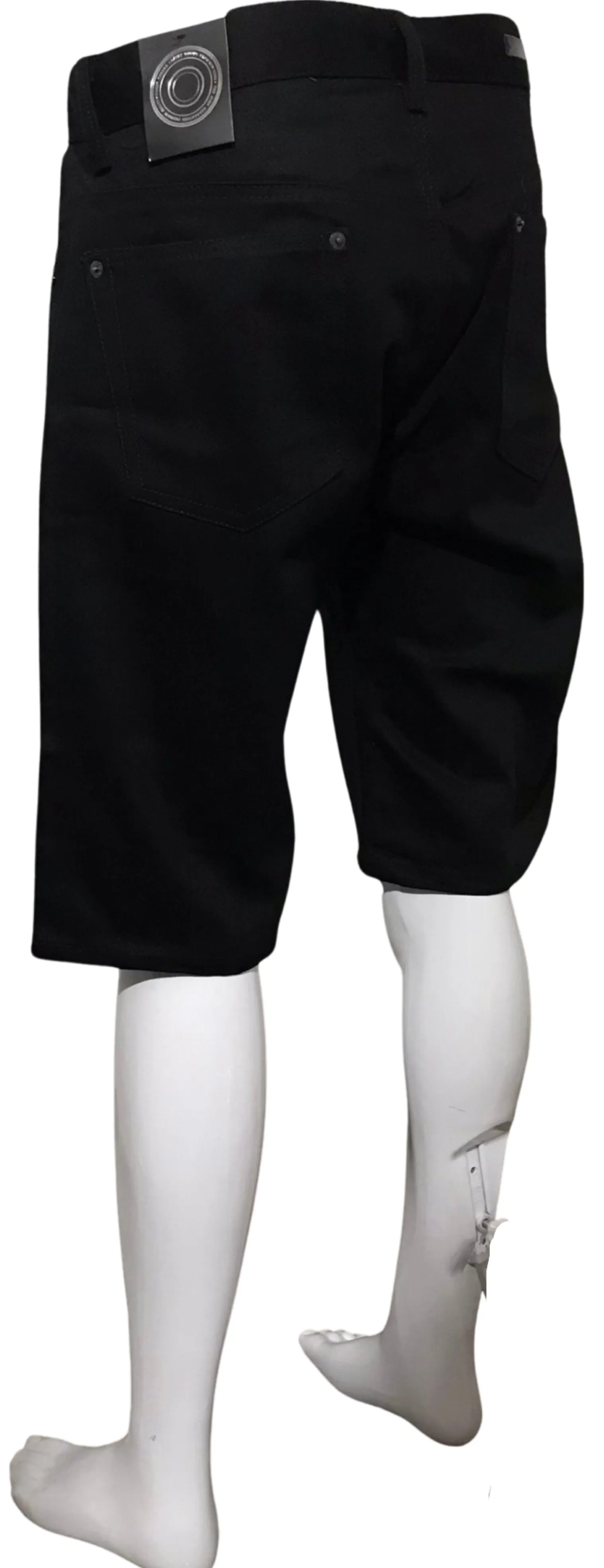 ^MAXI MILIAN^ (BLACK) ~TIGER~ DENIM SHORTS (SLIM FIT) (EMBROIDERED)
