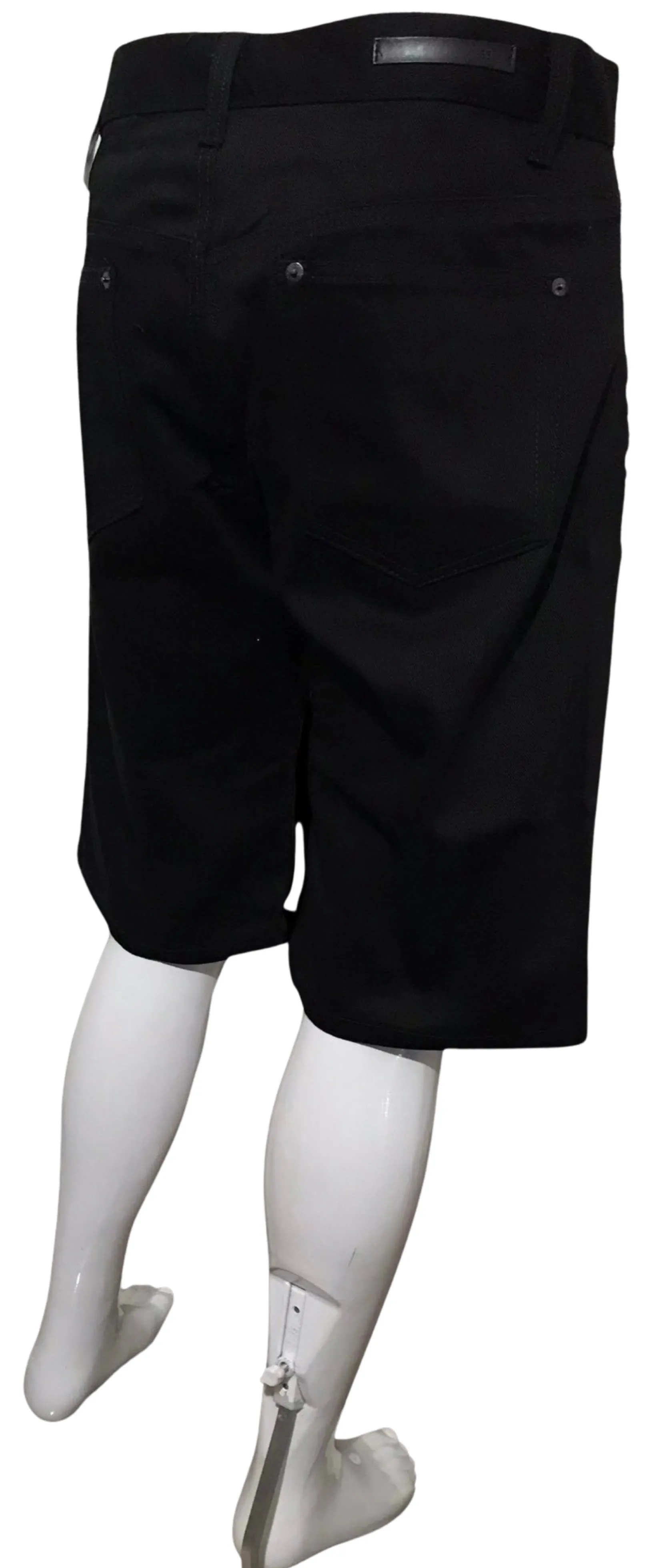^MAXI MILIAN^ (BLACK) ~TIGER~ DENIM SHORTS (SLIM FIT) (EMBROIDERED)