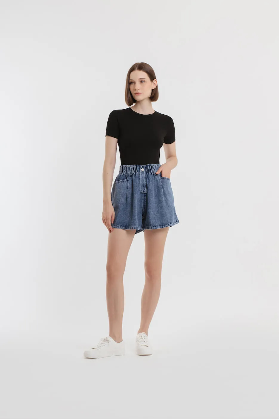 Medium Blue Denim Shorts