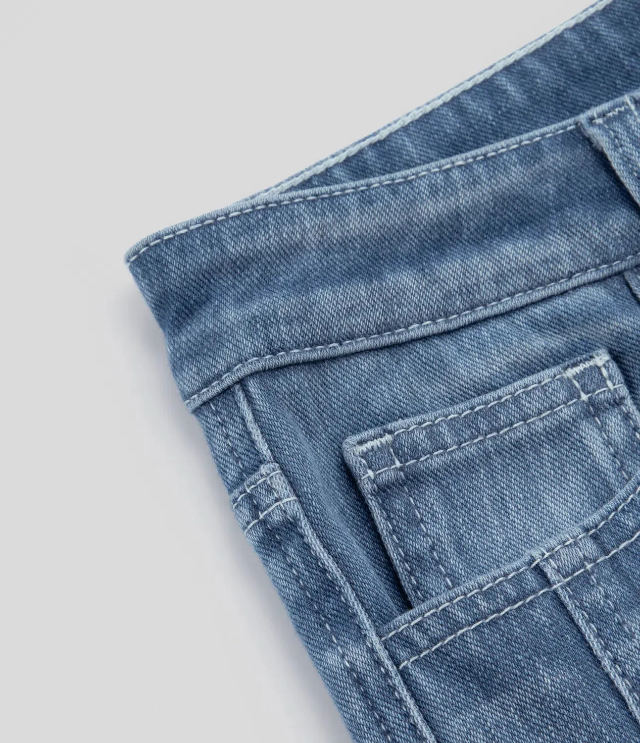 Mid Rise Button Zipper Multiple Pockets Stretchy Knit Casual Skinny Jeans