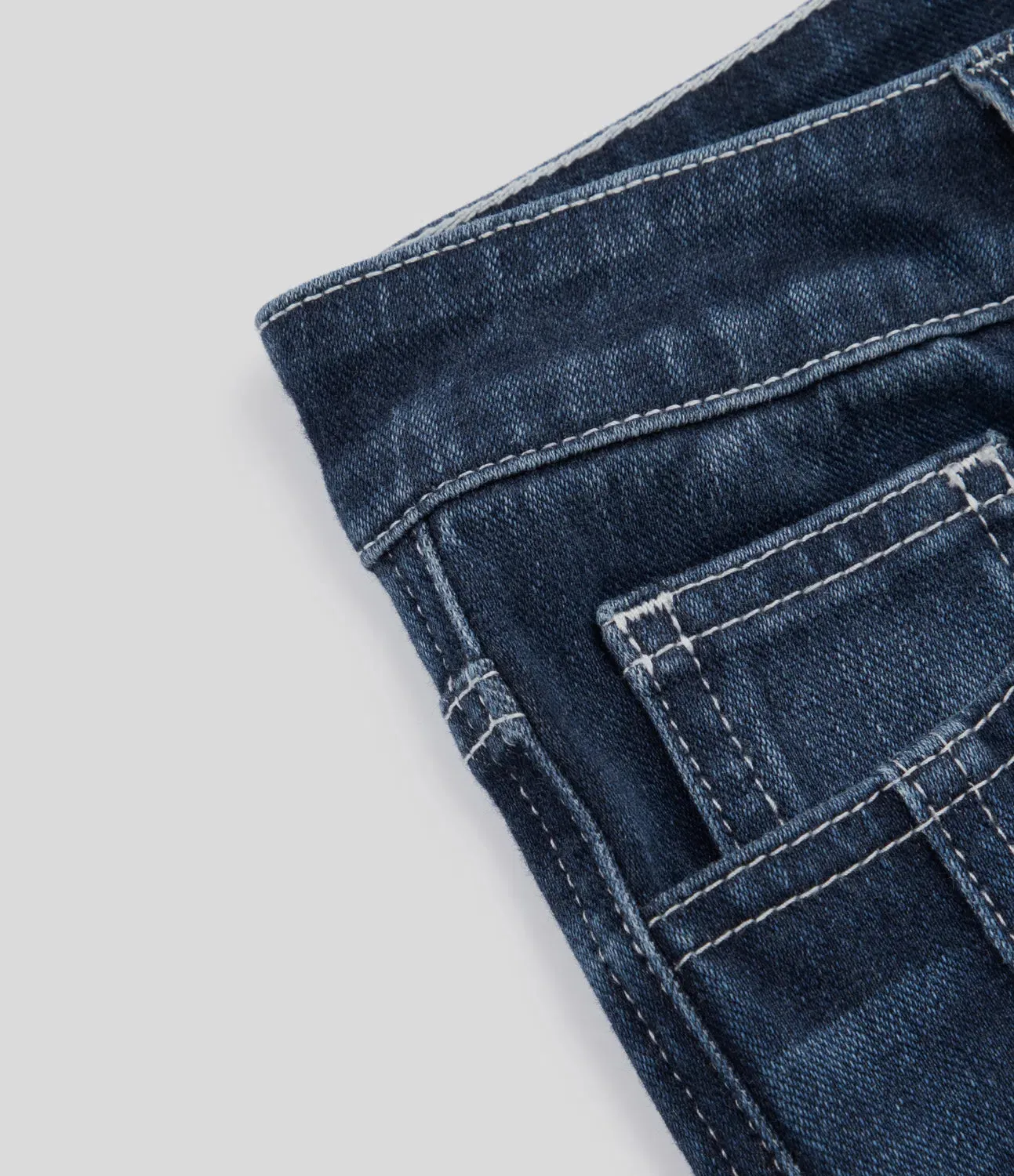 Mid Rise Button Zipper Multiple Pockets Stretchy Knit Casual Skinny Jeans