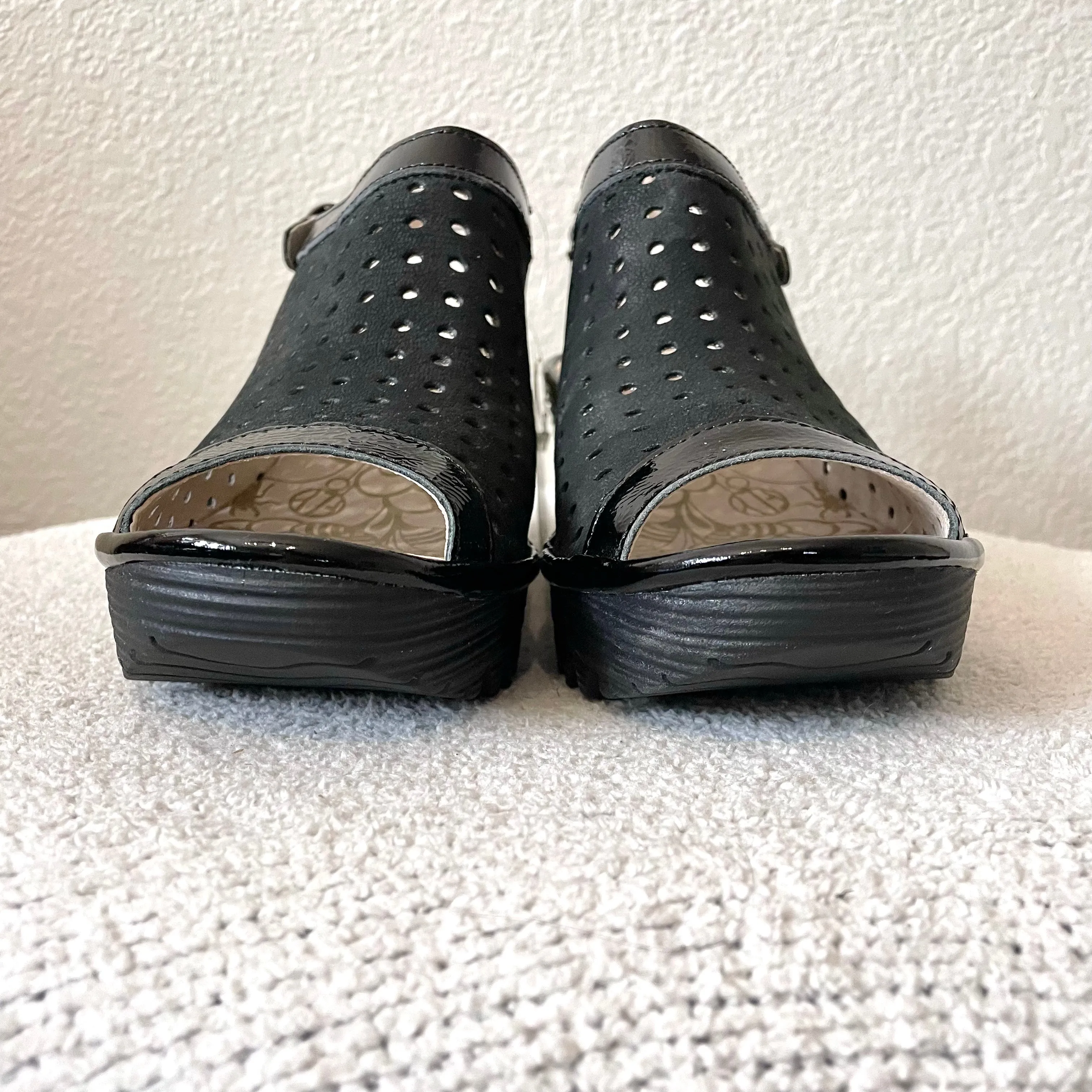 Perforated Wedge Sandals