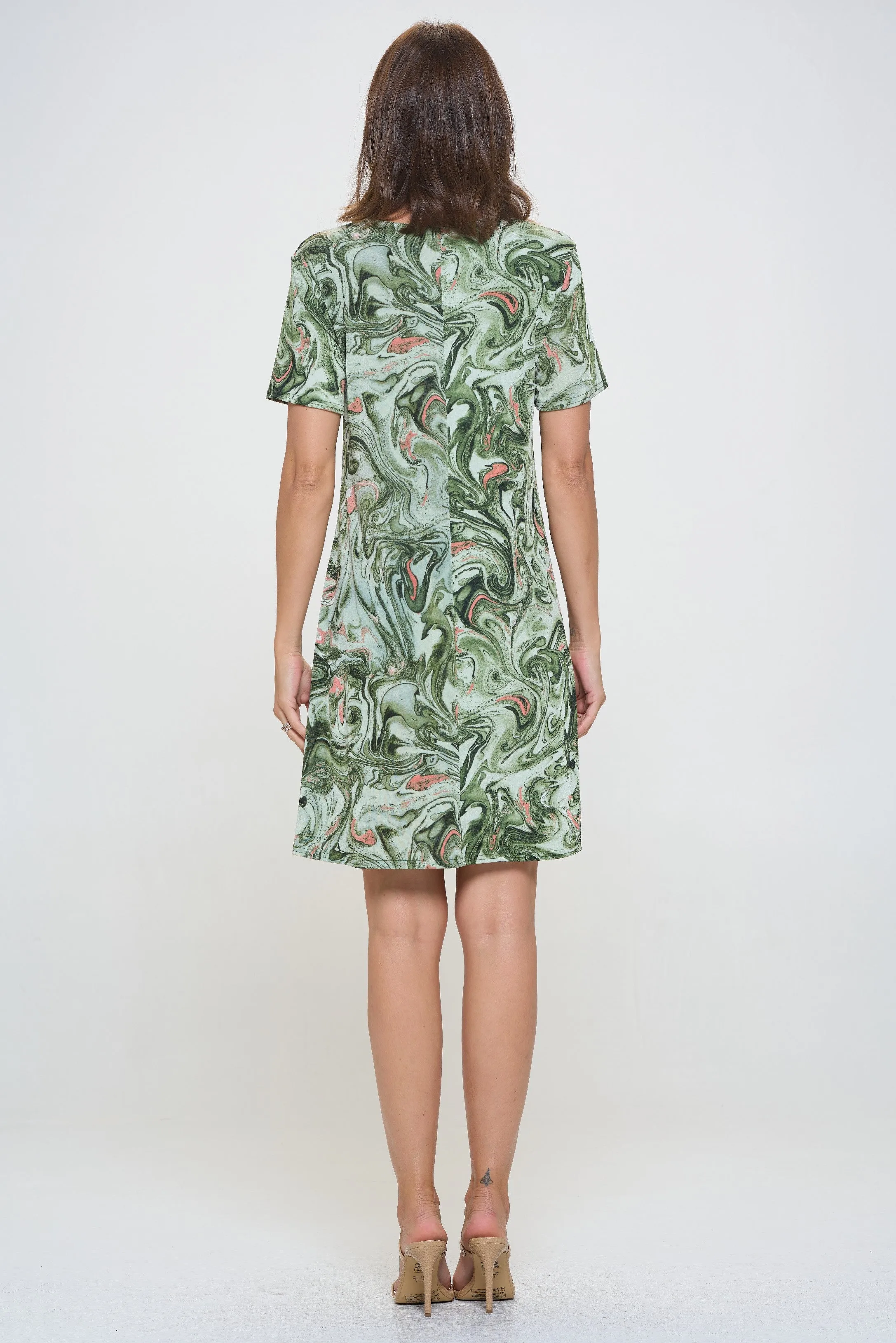Plus Size Print Missy Dress Short Sleeve-7004BN-SXP1-W404
