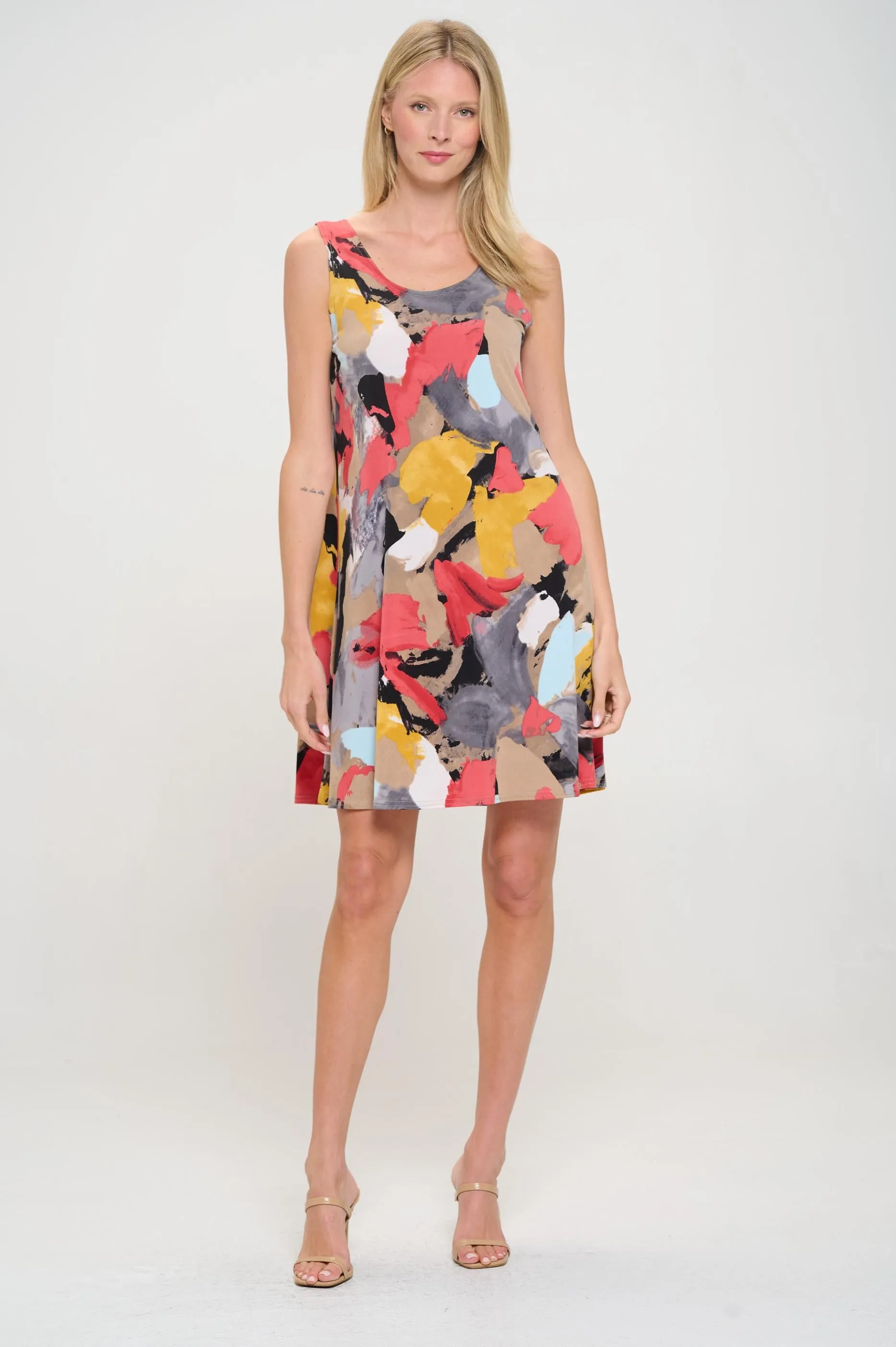Print Missy Tank Dress Sleeveless Prints - 7003HT-TRP1-W430