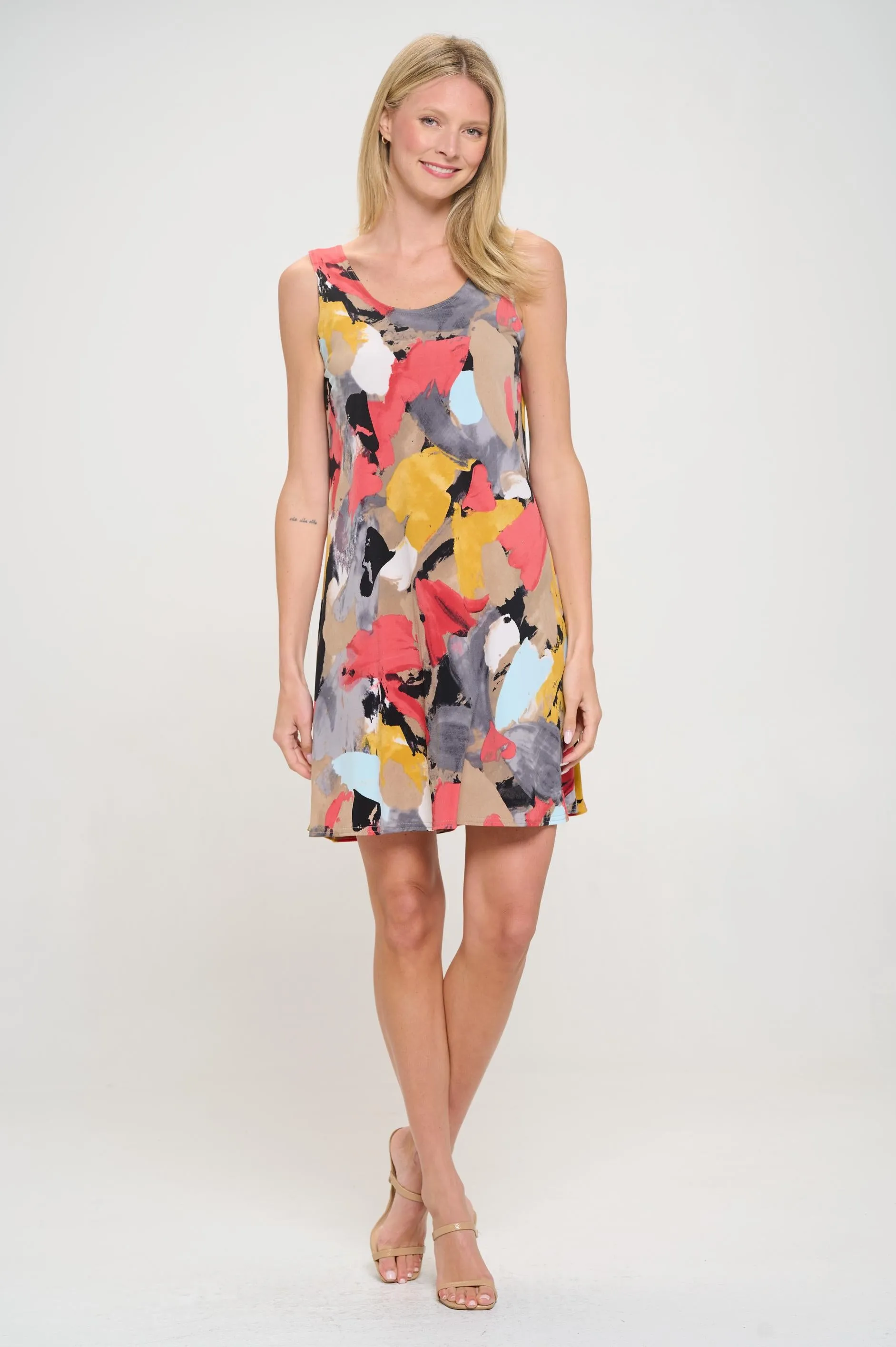 Print Missy Tank Dress Sleeveless Prints - 7003HT-TRP1-W430